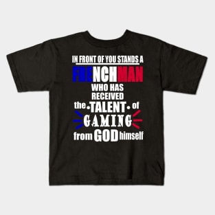 Frenchman Gaming E-Sports Gift France Kids T-Shirt